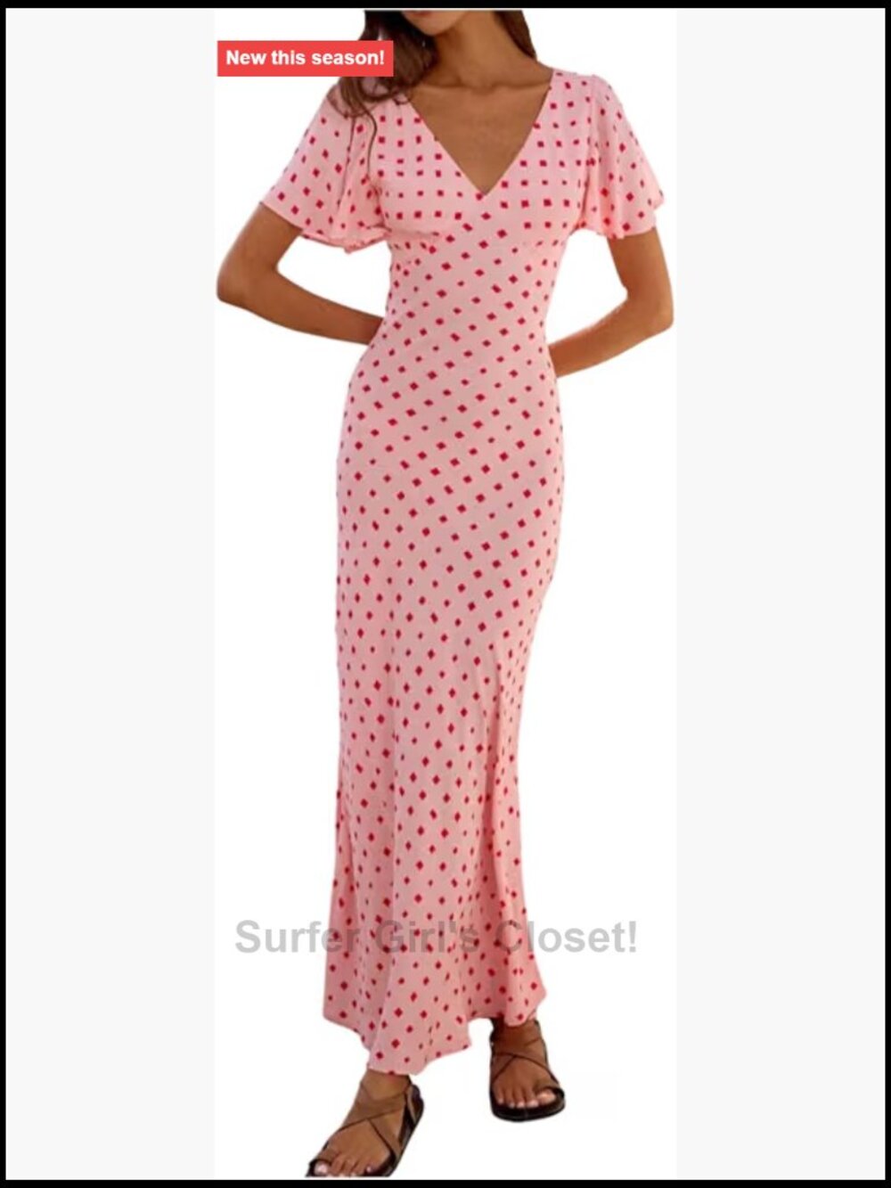 GORGLITTER Women's Polka Dots Maxi Dress Dressy Summer Wedding Guest Cocktail